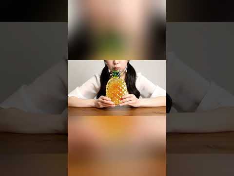 Glass Pinapple #asmrsounds #asmrtapping #foodasmr