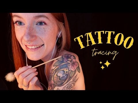 Giving you tattoo advice & tracing my arm tattoos⚡️ ASMR