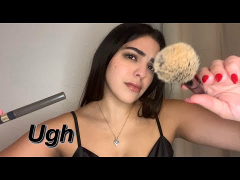 ASMR Toxic BFF does your makeup for a date 🙃 | Roleplay