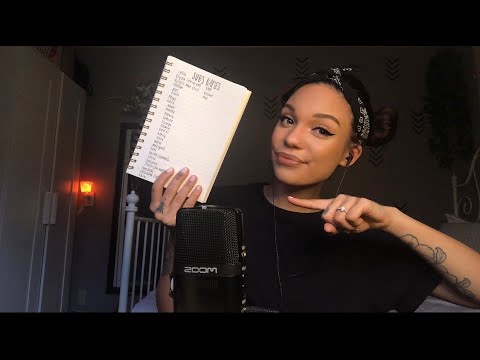 ASMR- Saying and Tracing My Subscribers Names