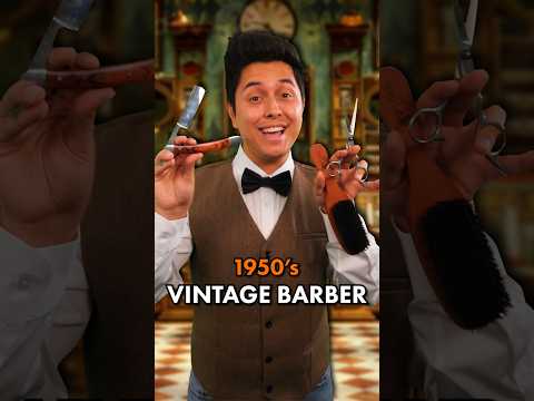 Vintage 1950’s Barber Haircut & Shave 💈 | #ASMR