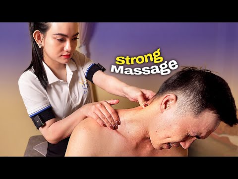 ASMR 🔥 She Excels in Strong Massage Therapy | Intensse Back Massage | Foot Reflexology