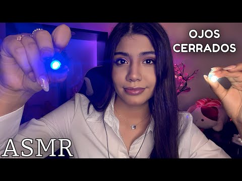 ASMR ESPAÑOL / EXAMEN DE NERVIOS CRANEALES PERO CON LOS OJOS CERRADOS (realista)