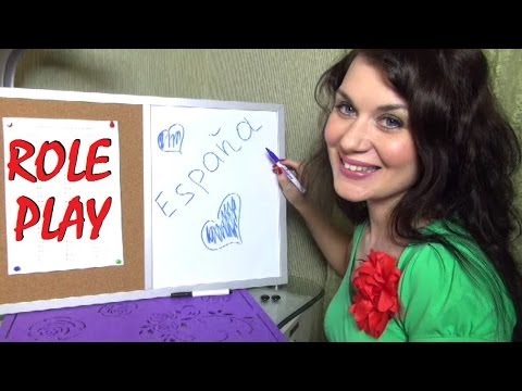 ASMR/АСМР видео: Урок Испанского языка. Lección Española. Role play. Teacher. Spanish Lesson.