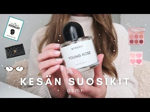 ASMR suomi | Kesän suosikit - esittely & höpöttely (kirjat, meikit, laukut)