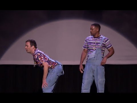 Jimmy Fallon Twerks on Will Smith "Evolution of Hip Hop Dancing" Tonight Show Live Performance