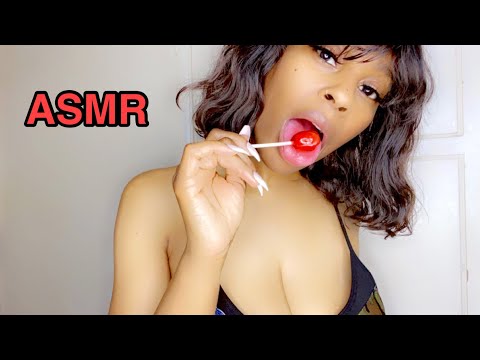 ASMR | Spit Painting You With A Blow Pop (More Spit) Up Close