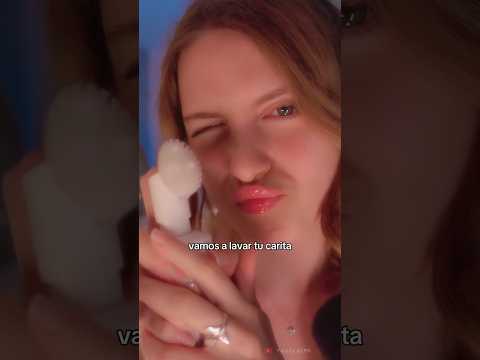 ✨Lavo tu carita con espuma 🧽💦 #ASMR