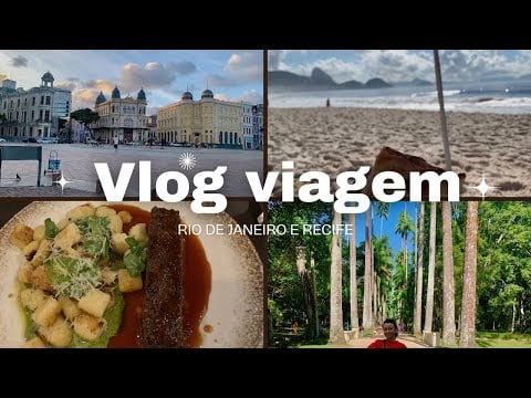 ASMR VLOG- RIO DE JANEIRO 2.0 e RECIFE/ Algumas comidas, Jardim botânico, pôr do sol e muito mais.