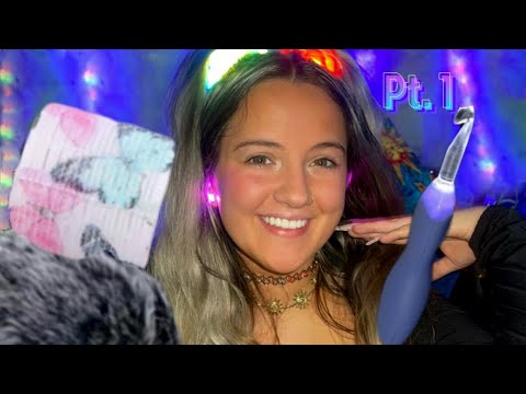 ASMR GLOW LIVE 🧑🏽‍🎤👩🏽‍🎤 pt.1 — hair roller, bugs/ light, mouth sounds, & scratching!