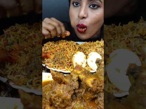 ASMR Eating Spicy Mutton Josh,Whole Chicken Curry,Chicken Biryani,Rice Big Bites ASMR Eating Mukbang