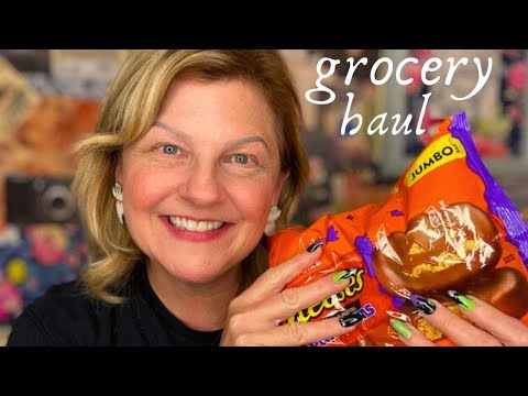 ASMR | October Grocery Haul | 25 Tingly Items | Halloween-Inspired Nails Tippity Tapping 🎃💗✨