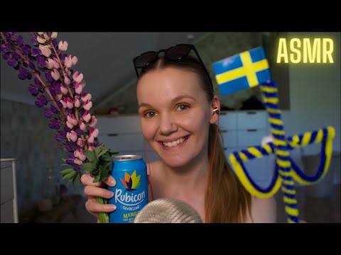 ASMR - En Tingly Midsommar hälsning!!💫🌸 (Somriga Triggers: Tapping & Scratching)