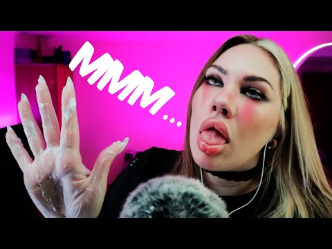 ASMR | Lotion sounds 🧴| Mouth sounds | Spit painting💦