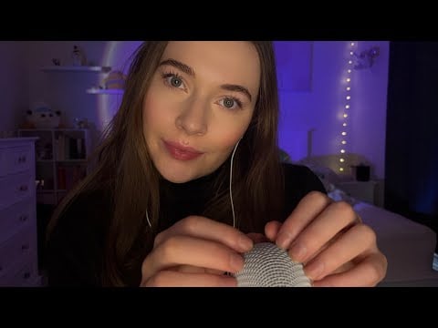 ASMR Natural Nail Mic Tapping, Nail Tapping & Mic Scratching (looped) for Sleep 💤🫶🏼🌸