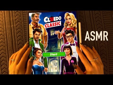 😴 iPad ASMR 🧡 a game of Cluedo - Clicky Whispers & Writing Sounds