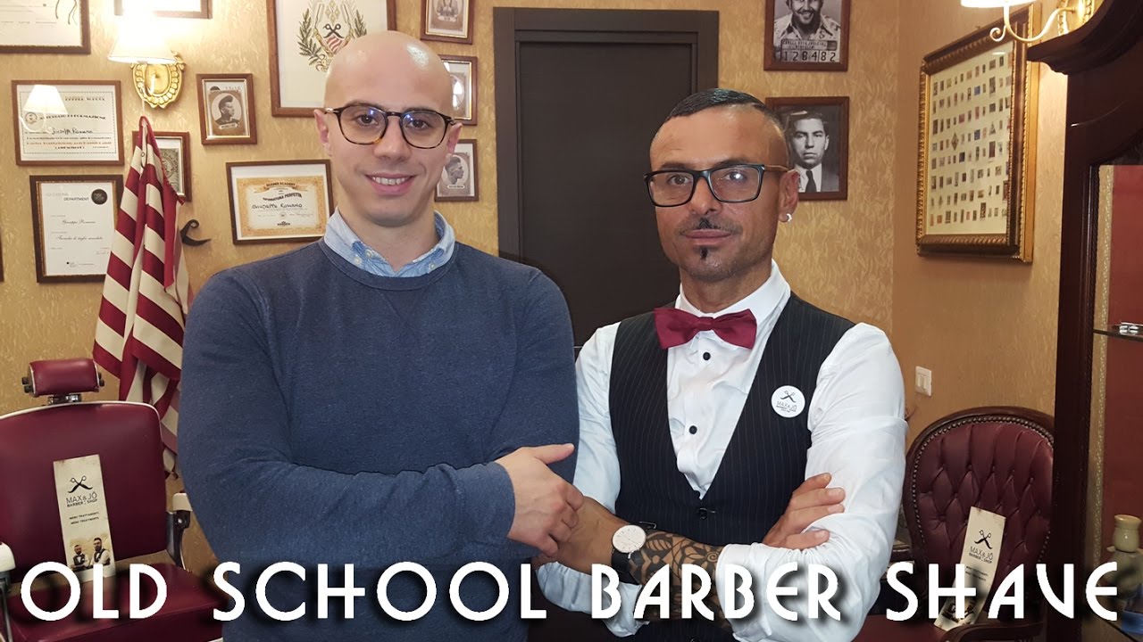 💈 Old school Barber - Complete Head and Face Shave with Massage and Hot towel - ASMR no talking