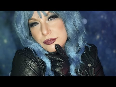 💙💙DaRk LeaTher wiTh BLue Asmr HangOuT WitH Me 💙💙 #asmrwhispering #asmrleathergloves #asmrtriggers