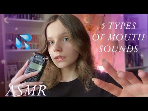 ASMR 5 types of MOUTH SOUNDS 👅 hand movements