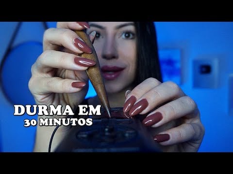 ASMR DURMA EM 30 MINUTOS (sussurros calmantes, gatilhos relaxantes, atenção pessoal)
