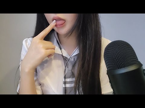 ASMR 스핏페인팅 긴 버전! 침으로 얼굴 그려줄게요👅 시각적 팅글까지 Spit painting you