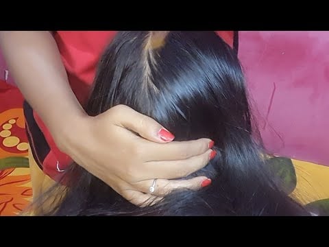 Asmr : hair massage for getting relax and sleep..😌😴 #asmr #hairmassage