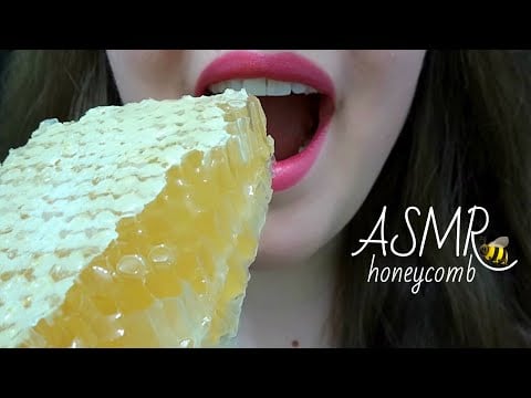 ASMR RAW HONEYCOMB 🐝 SATISFYING Sticky Eating Sounds!