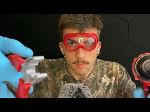 Mechanic fixes you ASMR inaudible whispers