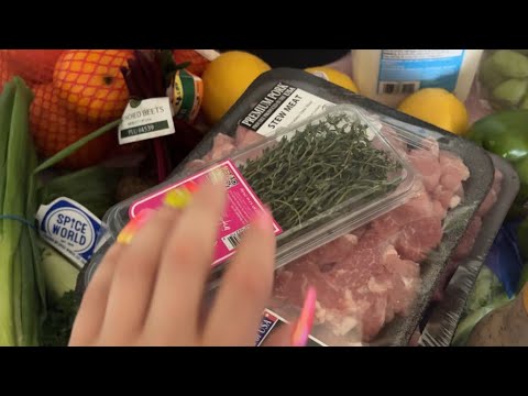 ASMR grocery haul (soft spoken w/ tapping & crinkles)