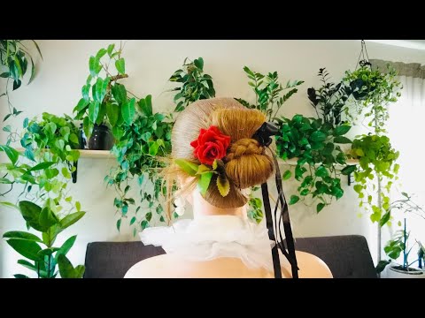 ASMR Perfectionist Updo Hairstyle, Hairstyling, Hair Play Hair Fixing, Finishing Touches No Talking 