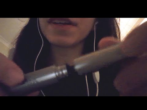 ASMR curling your eyelashes and applying mascara (camera tapping, counting, whispering)