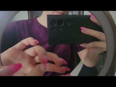 ASMR Tapping and Scratching on the Phone, Mirror