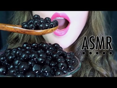ASMR BOBA Tapioca Pearls ⚫️ Chewy, Sticky, & Relaxing Eating Sounds