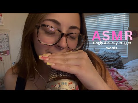 ASMR tingly trigger words! *high intensity*mouth sounds