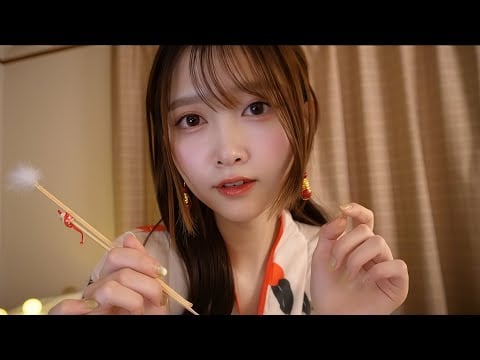 【ASMR】小さな和装耳かき屋さんロールプレイ🦻🏮👘【膝枕 | 耳掃除 | マッサージ | 産毛カット | シェービング】