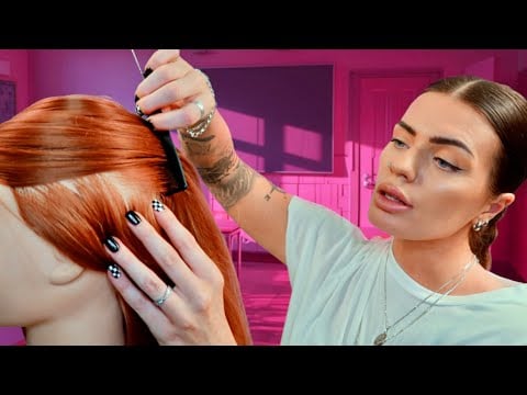 ASMR Kind Girl Checks Your Scalp 🎀  hair brushing & scalp scratching in class(hair play roleplay)