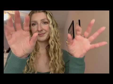 ASMR | hand movements & camera brushing (layered sounds: tongue clicking, mic brushing, lid sounds)