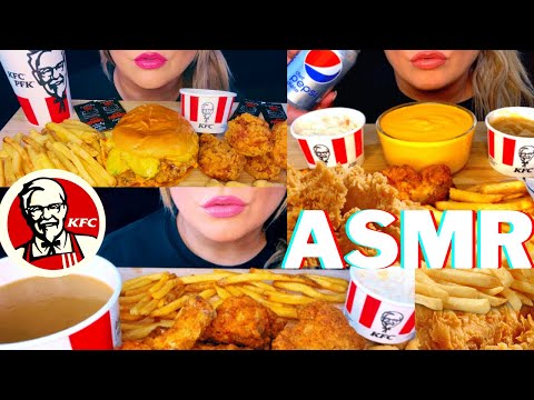 ASMR EATING KFC CHICKEN MUKBANG | COMPILATION (NO TALKING) EATING SOUNDS