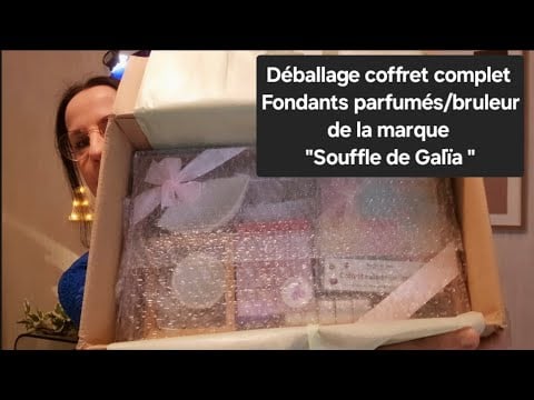 ASMR français, unboxing coffret complet ! Fondants parfumés/bruleur de la marque "Souffle de Gaïa"