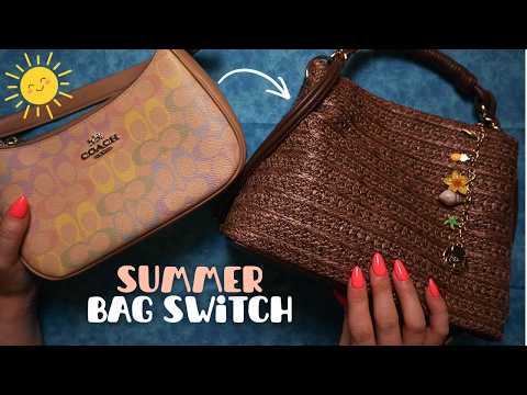 ASMR Switching out my Bag for Summer 🌴🐚