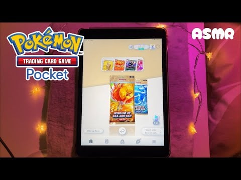 ASMR Pokémon TCGP Whispered Gameplay🌟 Opening Wisdom of Sea and Sky Packs