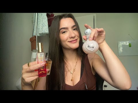 ASMR COM TODOS OS MEUS PERFUMES #asmr 