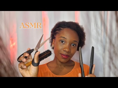 ASMR - OI! POSSO CUIDAR DO SEU CABELO HIDRATAÇÃO / CORTE / ESCOVA / CHAPINHA (CABELEIREIRA, CASEIRO)