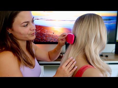 ASMR | Best Friend Plays With Your Hair | Hair Brushing, Scalp Massage, Back Scratching