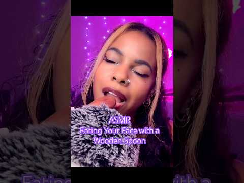 ASMR ✨ Eating Your Face With a Wooden Spoon #asmr #asmreating #asmrshorts