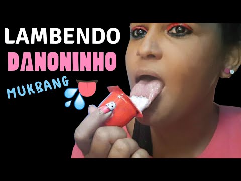 ASMR MUKBANG comendo danoninho👅SONS DE MASTIGAÇÃO  - 1 minuto eating sounds NO TALKING