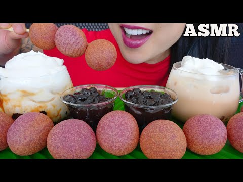 ASMR BROWN SUGAR BUBBLE TEA + TARO BALLS (EATING DRINKING SOFT CHEWY SOUNDS) NO TALKING | SAS-ASMR