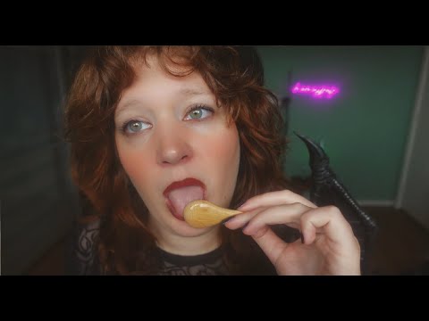 ASMR eating you and chatting (mouth sounds, ramble, vampire, halloween)