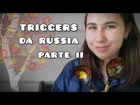 ASMR 🌳 triggers de madeira da Rússia 🌲🌳 português com sotaque