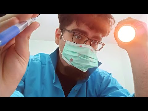 ASMR POOR CRANIAL NERVE EXAM  | Eye Exam | Medical RP | Relaxing Test